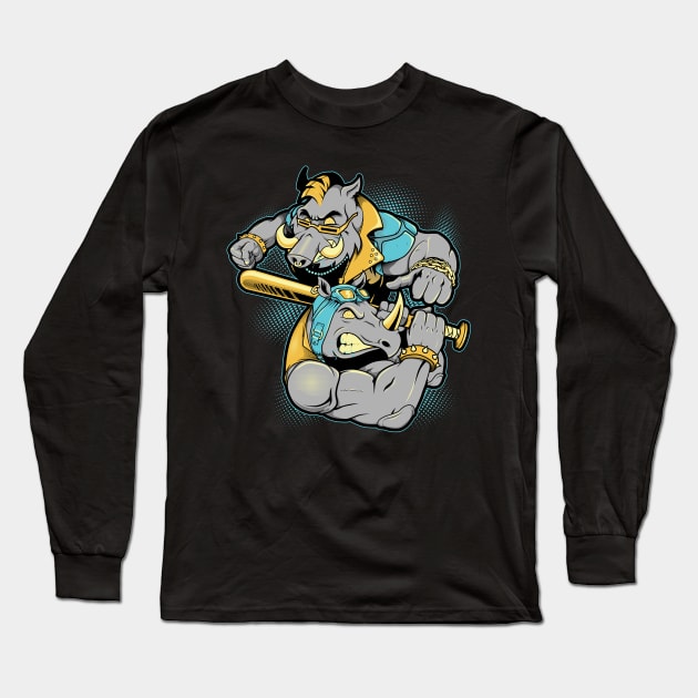 BEBOP & ROCKSTEADY Long Sleeve T-Shirt by Akiwa